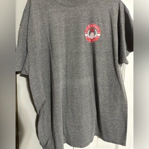 Womens Grey Baseball Short Sleeve Tee Shirt